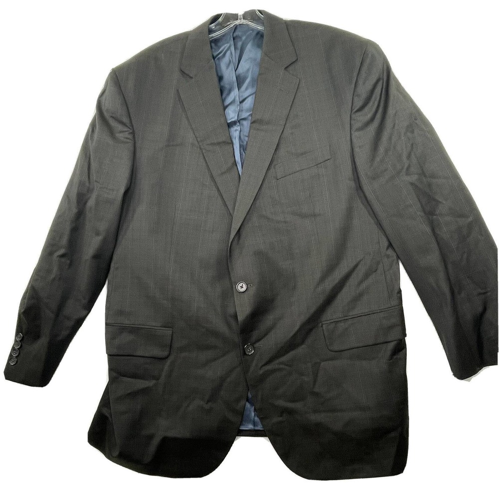 Jack Victor Sport‎ Coat Mens 46R Gray Super 100s Wool Suit Jacket